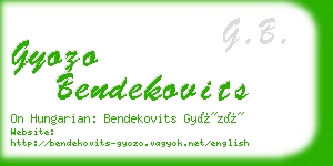 gyozo bendekovits business card